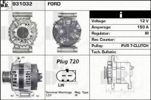 EDR 931032 - Alternator autospares.lv