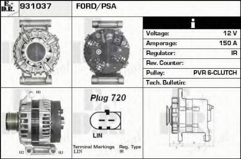 EDR 931037 - Alternator autospares.lv