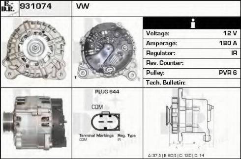 EDR 931074 - Alternator autospares.lv