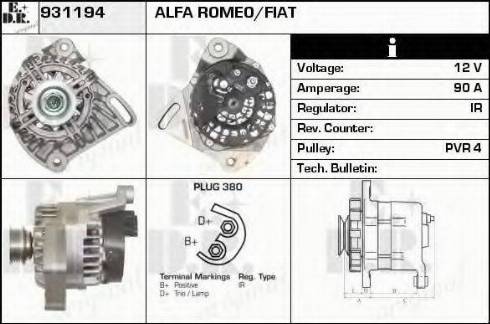 EDR 931194 - Alternator autospares.lv