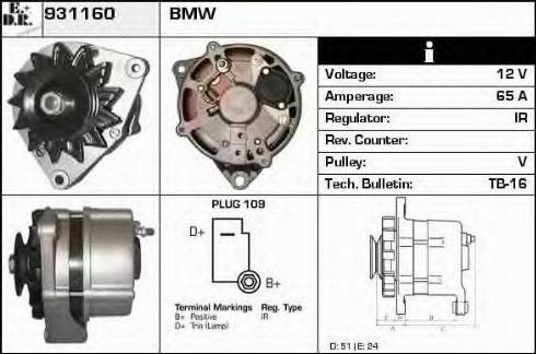 EDR 931160 - Alternator autospares.lv