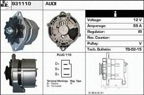 EDR 931110 - Alternator autospares.lv