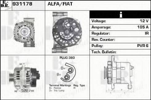 EDR 931178 - Alternator autospares.lv