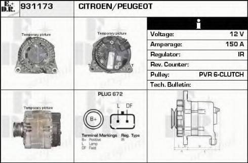 EDR 931173 - Alternator autospares.lv