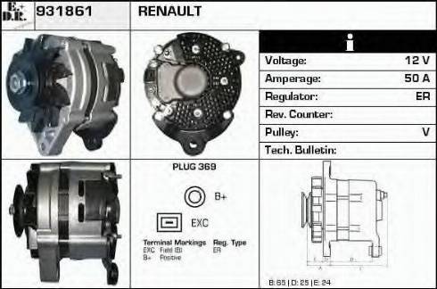 EDR 931861 - Alternator autospares.lv