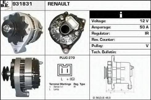 EDR 931831 - Alternator autospares.lv