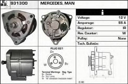 EDR 931300 - Alternator autospares.lv