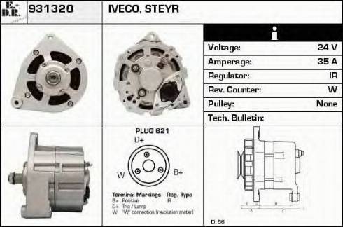 EDR 931320 - Alternator autospares.lv