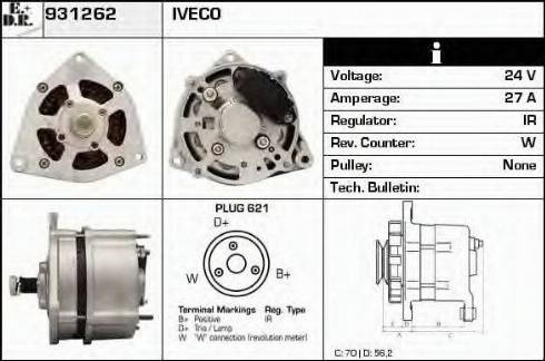 EDR 931262 - Alternator autospares.lv