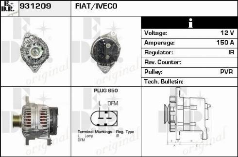 EDR 931209 - Alternator autospares.lv