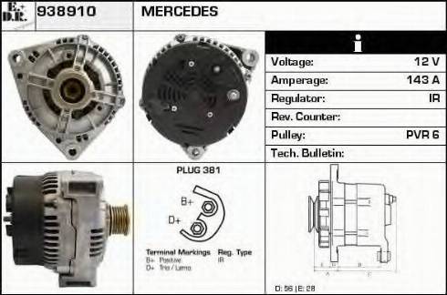 EDR 938910 - Alternator autospares.lv