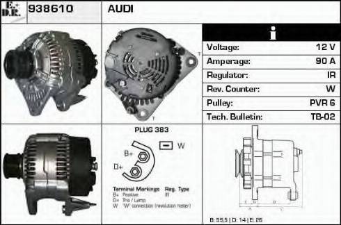 EDR 938610 - Alternator autospares.lv