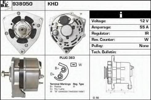 EDR 938050 - Alternator autospares.lv