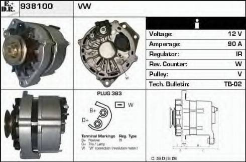 EDR 938100 - Alternator autospares.lv