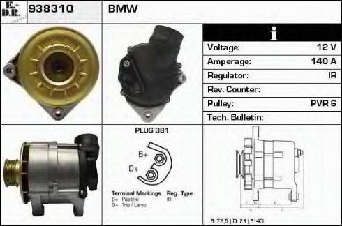 EDR 938310 - Alternator autospares.lv