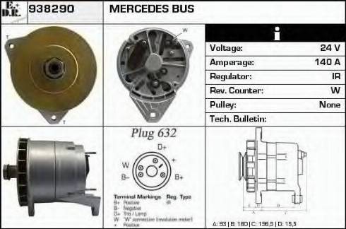 EDR 938290 - Alternator autospares.lv