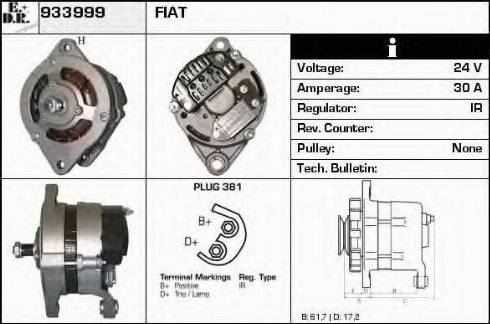 EDR 933999 - Alternator autospares.lv