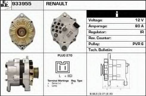 EDR 933955 - Alternator autospares.lv