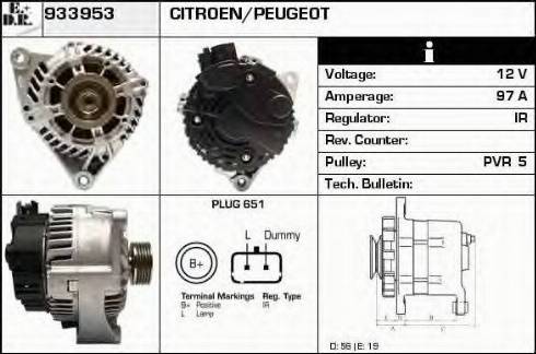 EDR 933953 - Alternator autospares.lv