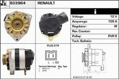 EDR 933964 - Alternator autospares.lv