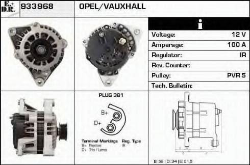 EDR 933968 - Alternator autospares.lv