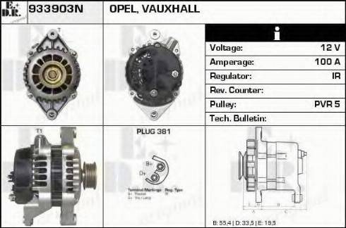 EDR 933903N - Alternator autospares.lv