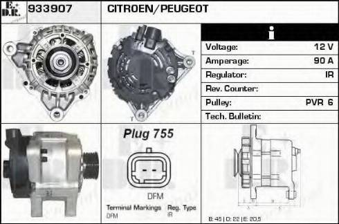 EDR 933907 - Alternator autospares.lv