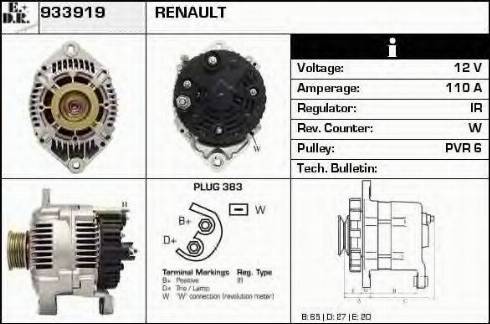 EDR 933919 - Alternator autospares.lv