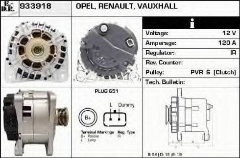 EDR 933918 - Alternator autospares.lv