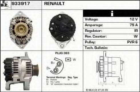 EDR 933917 - Alternator autospares.lv