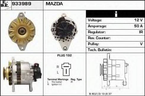 EDR 933989 - Alternator autospares.lv