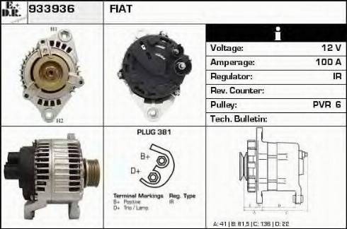 EDR 933936 - Alternator autospares.lv