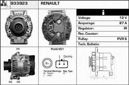 EDR 933923 - Alternator autospares.lv