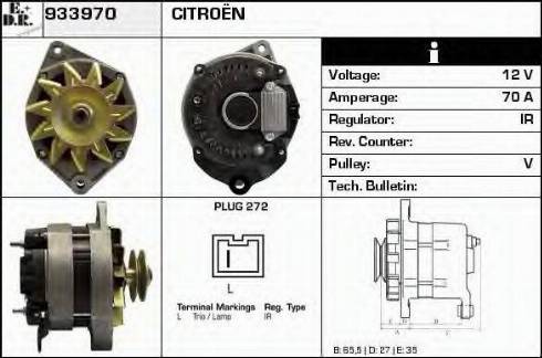 EDR 933970 - Alternator autospares.lv