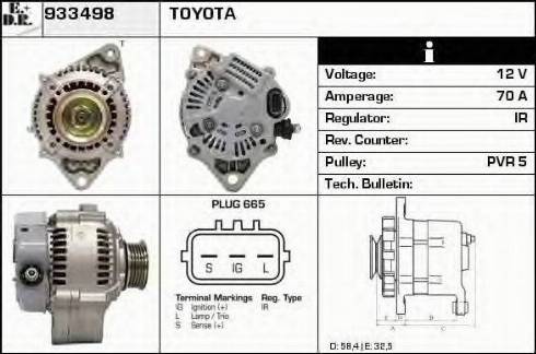 EDR 933498 - Alternator autospares.lv