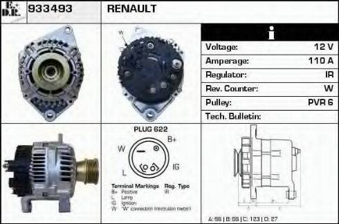 EDR 933493 - Alternator autospares.lv