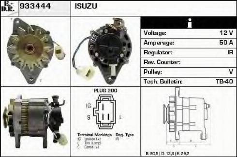 EDR 933444 - Alternator autospares.lv