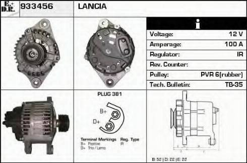 EDR 933456 - Alternator autospares.lv