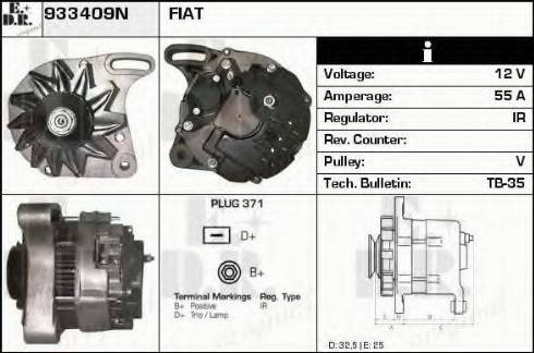 EDR 933409N - Alternator autospares.lv