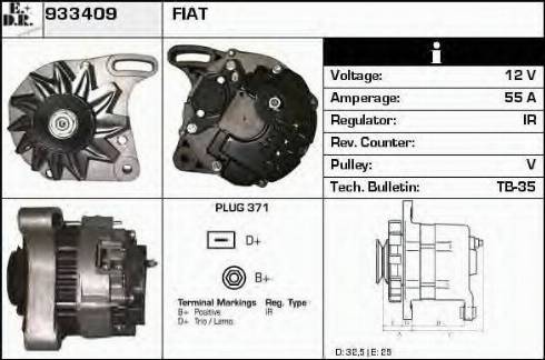 EDR 933409 - Alternator autospares.lv