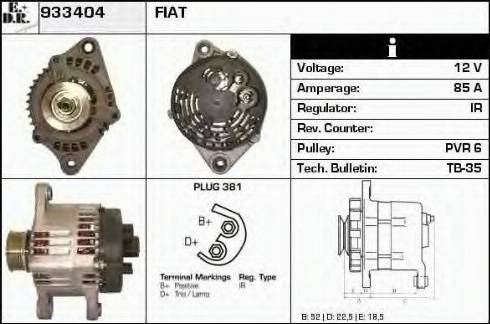 EDR 933404 - Alternator autospares.lv