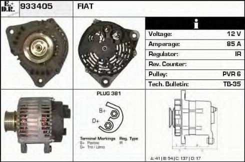 EDR 933405 - Alternator autospares.lv