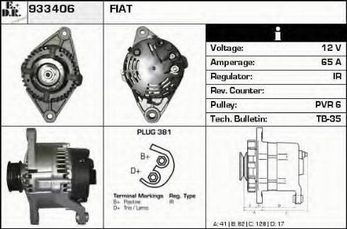 EDR 933406 - Alternator autospares.lv