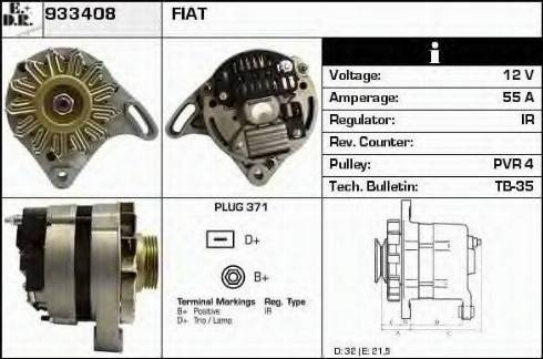 EDR 933408 - Alternator autospares.lv