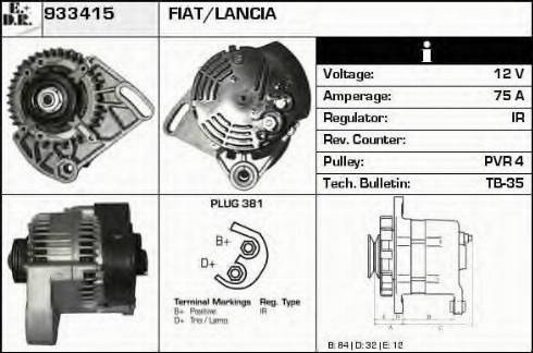 EDR 933415 - Alternator autospares.lv