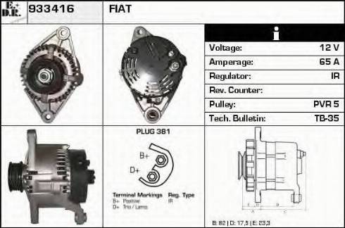 EDR 933416 - Alternator autospares.lv