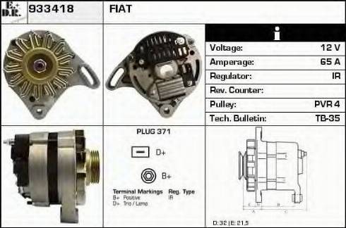 EDR 933418 - Alternator autospares.lv