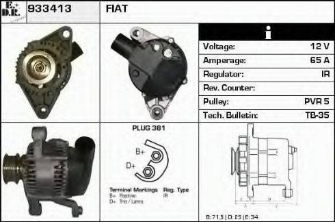 EDR 933413 - Alternator autospares.lv