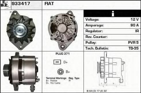 EDR 933417 - Alternator autospares.lv