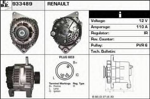 EDR 933489 - Alternator autospares.lv